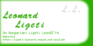 leonard ligeti business card